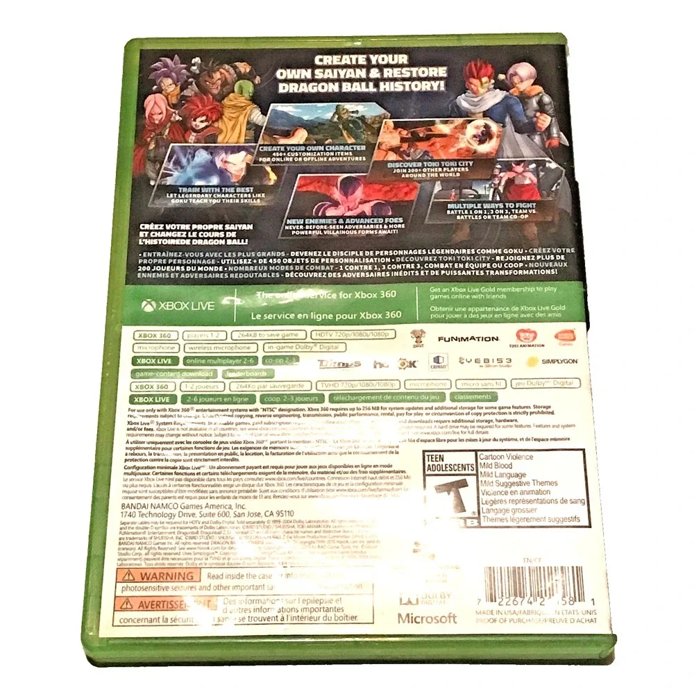 Dragon Ball XenoVerse XV Day One Edition Microsoft Xbox 360 Good Disc